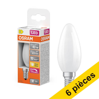 Offre : 6x ampoule LED Osram E14 | Bougie B35 | Mat | Dimmable | 2700K | 3,4W (40W)