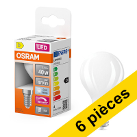 Offre : 6x ampoules LED Osram E14 | Boule P45 | Mat | 4000K | Dimmable | 3,4W (40W)