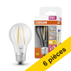 Offre : 6x Osram E27 ampoule LED à filament poire transparente dimmable 4W (40W) LOS00361 - 1