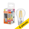 Offre : 6x Osram ampoule LED E27 | Sphérique P45 | Filament | Transparent | 2700K | Dimmable | 3,4W (40W) LOS01872 - 1