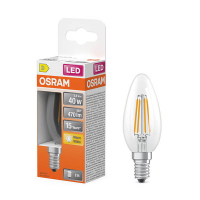 Osram ampoule LED E14 | Bougie B35 | Filament | Transparent | 2700K | 3,4W (40W) LOS01859