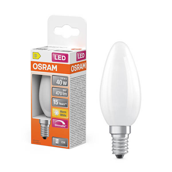 Osram ampoule LED E14 | Bougie B35 | Mat | Dimmable | 2700K | 3,4W (40W) LOS01853 - 1