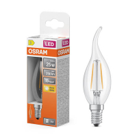 Osram ampoule LED E14 | Bougie décorative BA35 | Filament | Transparent | 2700K | 1,8W (25W) LOS02138