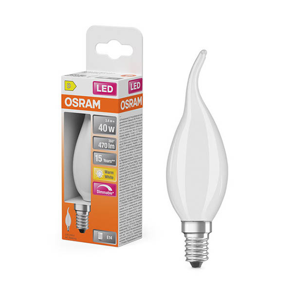Osram ampoule LED E14 | Bougie décorative BA40 | Mat | Dimmable | 2700K | 3,4W (40W) LOS01851 - 1