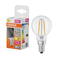 Osram ampoule LED E14 | Sphérique P45 | Filament | Transparent | 2700K | Dimmable | 1,8W (25W) LOS01869