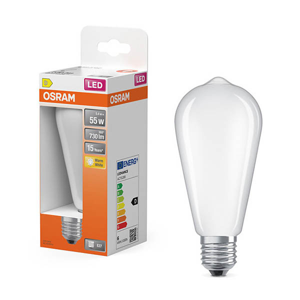 Osram ampoule LED E27 | Edison ST64 | Mat | 2700K | 5,4W (60W) LOS01915 - 1