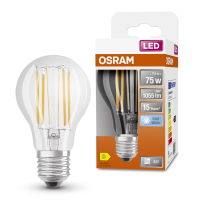 Osram ampoule LED E27 | Poire A60 | Filament | Transparent | 4000K | 7,5W (équivalent 75W) LOS00082