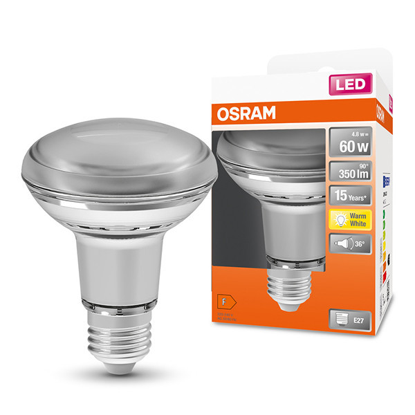 Osram ampoule LED E27 | Réflecteur R80 | 2700K | 4,8W (60W) LOS01371 - 1