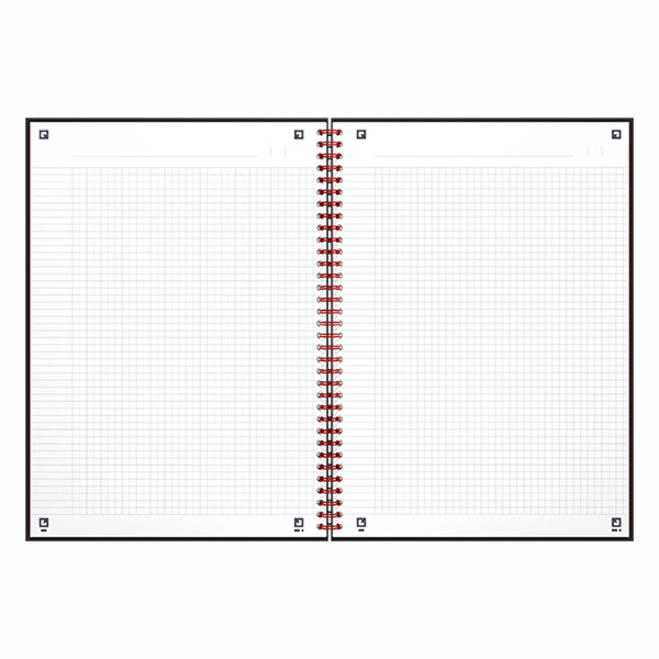 Oxford Black n' Red cahier à spirale A4 quadrillé 90 g/m² 70 feuilles 400047609 260011 - 3