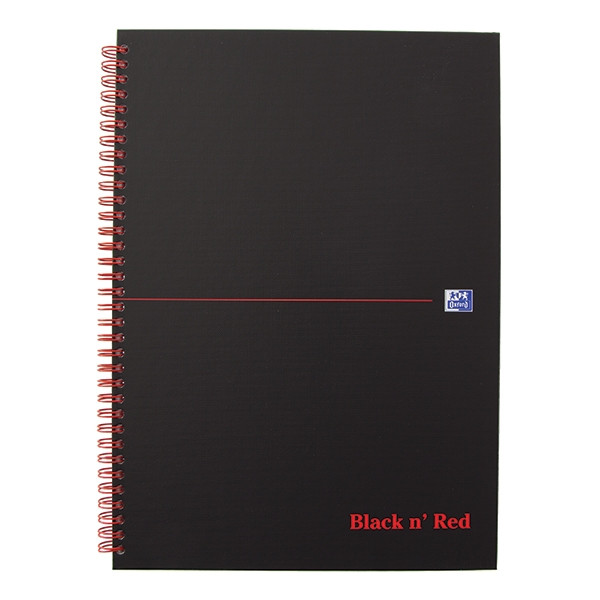 Oxford Black n' Red cahier à spirale A5 ligné 90 g/m² 70 feuilles 400047651 260012 - 1