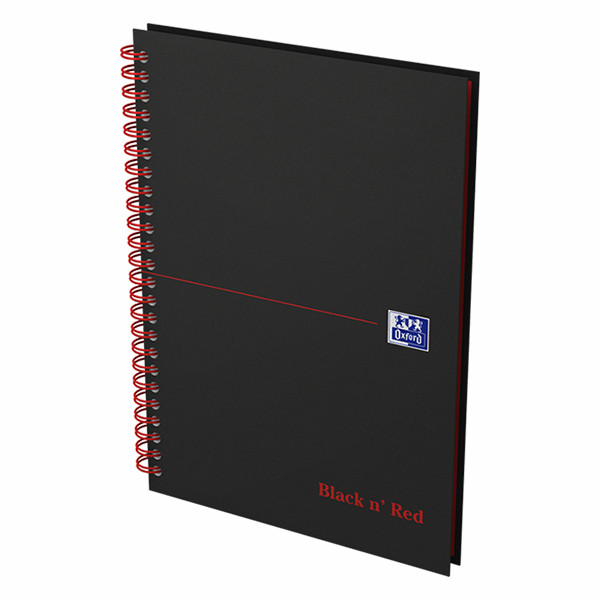 Oxford Black n' Red cahier à spirale A5 ligné 90 g/m² 70 feuilles 400047651 260012 - 2