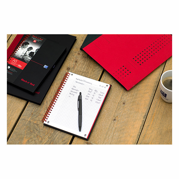 Oxford Black n' Red cahier à spirale A5 ligné 90 g/m² 70 feuilles 400047651 260012 - 6