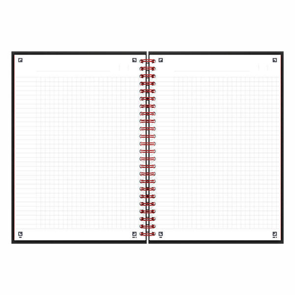 Oxford Black n' Red cahier à spirale A5 quadrillé 90 g/m² 70 feuilles 400047652 260013 - 3