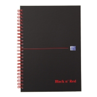 Oxford Black n' Red cahier à spirale A5 quadrillé 90 g/m² 70 feuilles 400047652 260013
