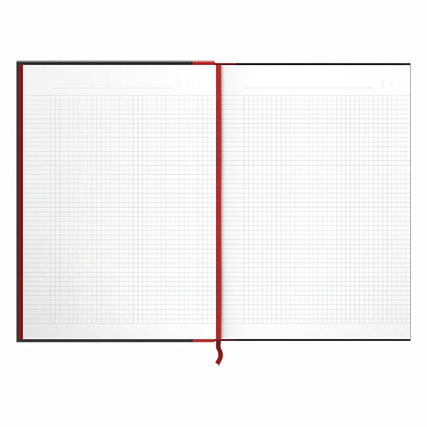 Oxford Black n' Red quadrillé A4 carnet broché 96 feuilles 400047607 260009 - 3