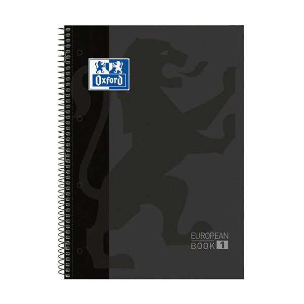 Oxford Classic cahier à spirale A4+ 90 g/m² 80 feuilles ligné - noir 400050189 260289 - 1
