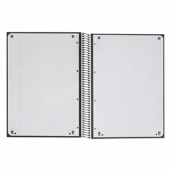 Oxford Classic cahier à spirale A4+ 90 g/m² 80 feuilles ligné - noir 400050189 260289 - 3