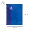 Oxford Classic cahier à spirale A4+ 90 g/m² 80 feuilles quadrillé 5 mm - bleu foncé 100430197 260294 - 3