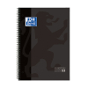 Oxford Classic cahier à spirale A4+ 90 g/m² 80 feuilles quadrillé 5 mm - noir 100430269 260295 - 1