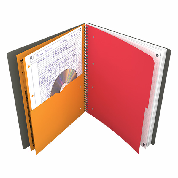 Oxford International Activebook A4 quadrillé 80 g/m² 80 feuilles (4 trous) - gris 100104329 260040 - 6