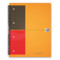Oxford International Activebook cahier à spirale A4+ ligné 80 g/m² 80 feuilles - orange 100102994 260039