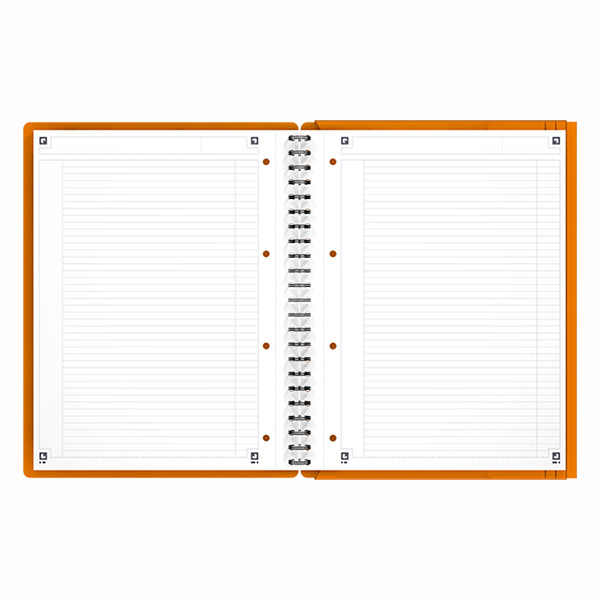 Oxford International Meetingbook cahier à spirale A4+ ligné 80 g/m² 80 feuilles - orange 100104296 260004 - 2