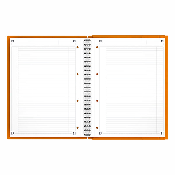 Oxford International Meetingbook cahier à spirale A4+ ligné 80 g/m² 80 feuilles - orange 100104296 260004 - 2
