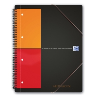 Oxford International Meetingbook cahier à spirale A4 quadrillé 80 g/m² 80 feuilles - gris 100100362 260005