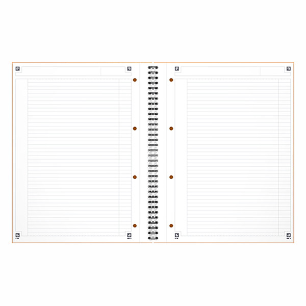 Oxford International cahier à spirale A4+ ligné 80 g/m² 80 feuilles - orange 100104036 260000 - 2