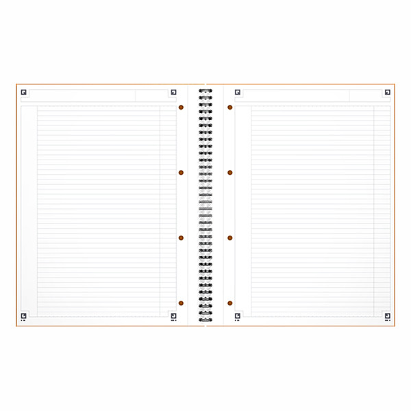 Oxford International cahier à spirale A4+ ligné 80 g/m² 80 feuilles - orange 100104036 260000 - 2