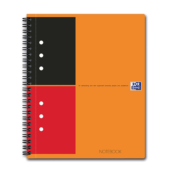 Oxford International cahier à spirale A5 ligné 80 g/m² 80 feuilles (12 trous) - orange 100102680 260002 - 1