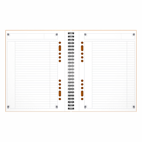 Oxford International cahier à spirale A5 ligné 80 g/m² 80 feuilles (12 trous) - orange 100102680 260002 - 2