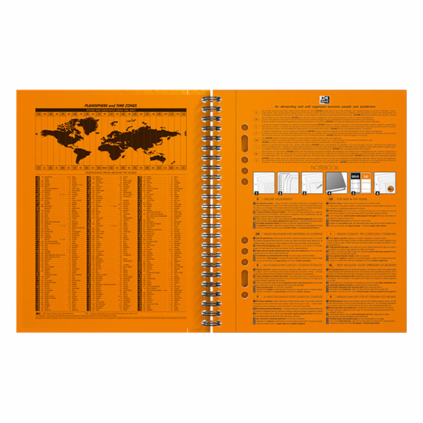 Oxford International cahier à spirale A5 ligné 80 g/m² 80 feuilles (12 trous) - orange 100102680 260002 - 3