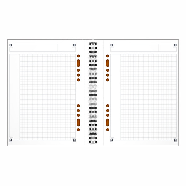 Oxford International cahier à spirale A5 quadrillé 80 g/m² 80 feuilles - noir 100101849 260003 - 2