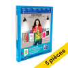Offre: 5x Oxford Polyvision classeur à anneaux A4 avec 4 anneaux en O 15 mm - bleu 260313 - 1