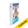 Offre: 5x Oxford Polyvision classeur à anneaux A4 avec 4 anneaux en O 20 mm - transparent 260314 - 1