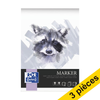 Offre : 3x Oxford Marker bloc à dessin A3 180 g/m² (15 feuilles)