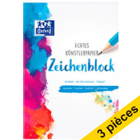 Offre : 3x Oxford bloc de croquis A3 120 g/m² (20 feuilles)