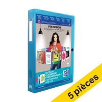 Offre : 5x Oxford Polyvision porte-documents 40 mm (personnalisable) - bleu