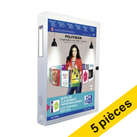 Offre : 5x Oxford Polyvision porte-documents 40 mm (personnalisable) - transparent