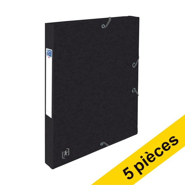 Offre : 5x Oxford boîte Top File+ 25 mm (200 feuilles) - noir 260235 - 1