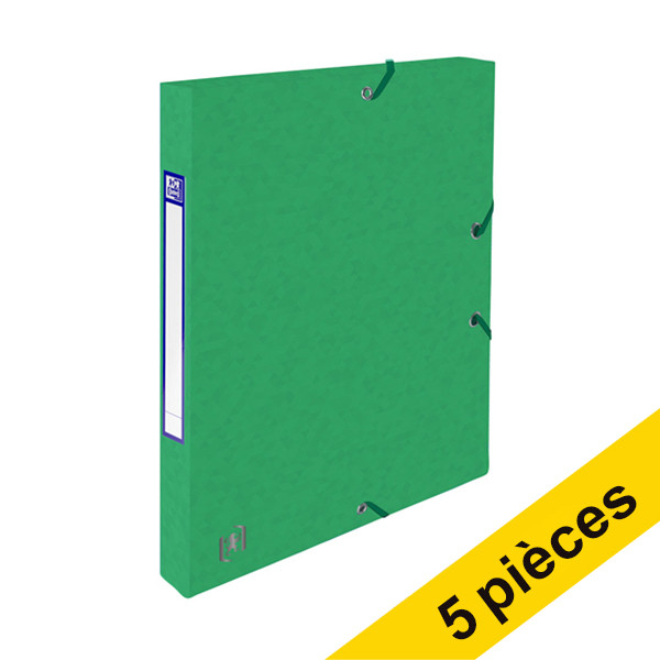 Offre : 5x Oxford elastobox Top File+ 25 mm (200 feuilles) - vert 260238 - 1