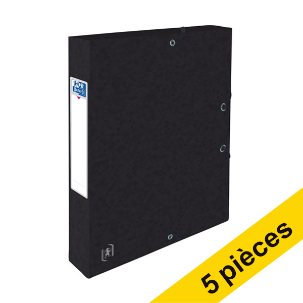 Offre : 5x Oxford elastobox Top File+ 40 mm (300 feuilles) - noir 260241 - 1