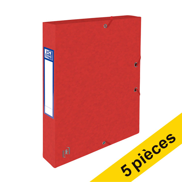 Offre : 5x Oxford elastobox Top File+ 40 mm (300 feuilles) - rouge 260242 - 1