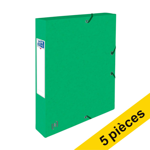 Offre : 5x Oxford elastobox Top File+ 40 mm (300 feuilles) - vert 260243 - 1