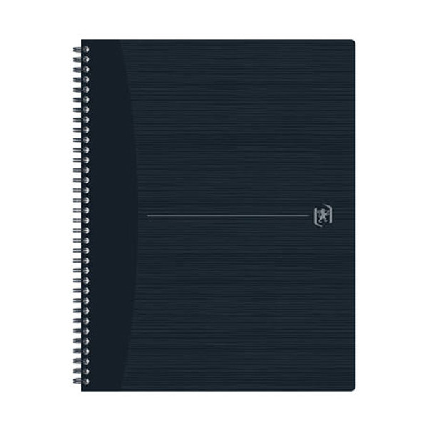 Oxford Origin cahier à spirale A4+ 90 g/m² 70 feuilles ligné - noir 400149999 260263 - 1