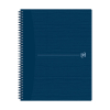Oxford Origin cahier à spirale A4+ 90 g/m² 70 feuilles quadrillé 5 mm - bleu
