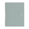 Oxford Origin cahier à spirale A4+ 90 g/m² 70 feuilles quadrillé 5 mm - gris clair