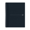 Oxford Origin cahier à spirale A4+ 90 g/m² 70 feuilles quadrillé 5 mm - noir