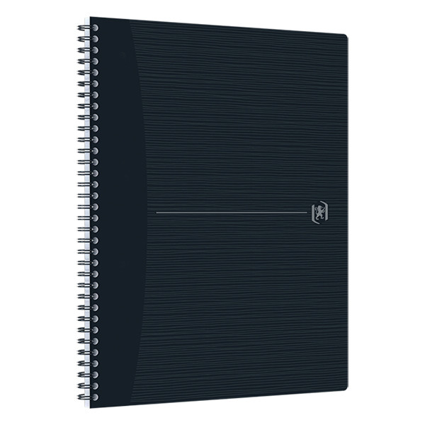 Oxford Origin cahier à spirale A4+ 90 g/m² 70 feuilles quadrillé 5 mm - noir 400150006 260268 - 2